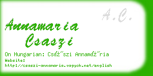 annamaria csaszi business card